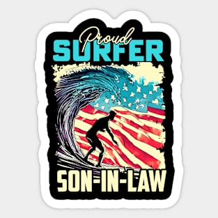 Proud Surfer Son-in-Law Sticker